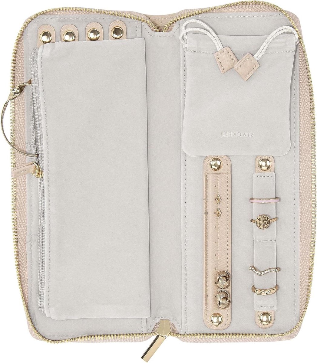 Sieraden Rol - Sieraden Opberger - Reizen en Organiseren - Compact en Beschermend - 245 x 103 cm - Geweven Blush