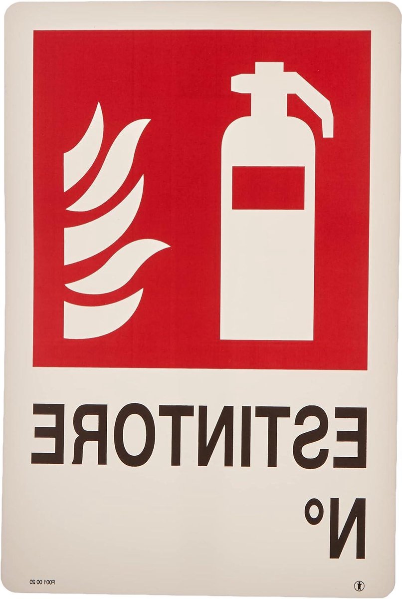 Brandblusser Bord - Veiligheidsbord Noodsituatie - Veiligheid Aangeven - Water- en Vochtbestendig - 30 x 20 cm - Wit