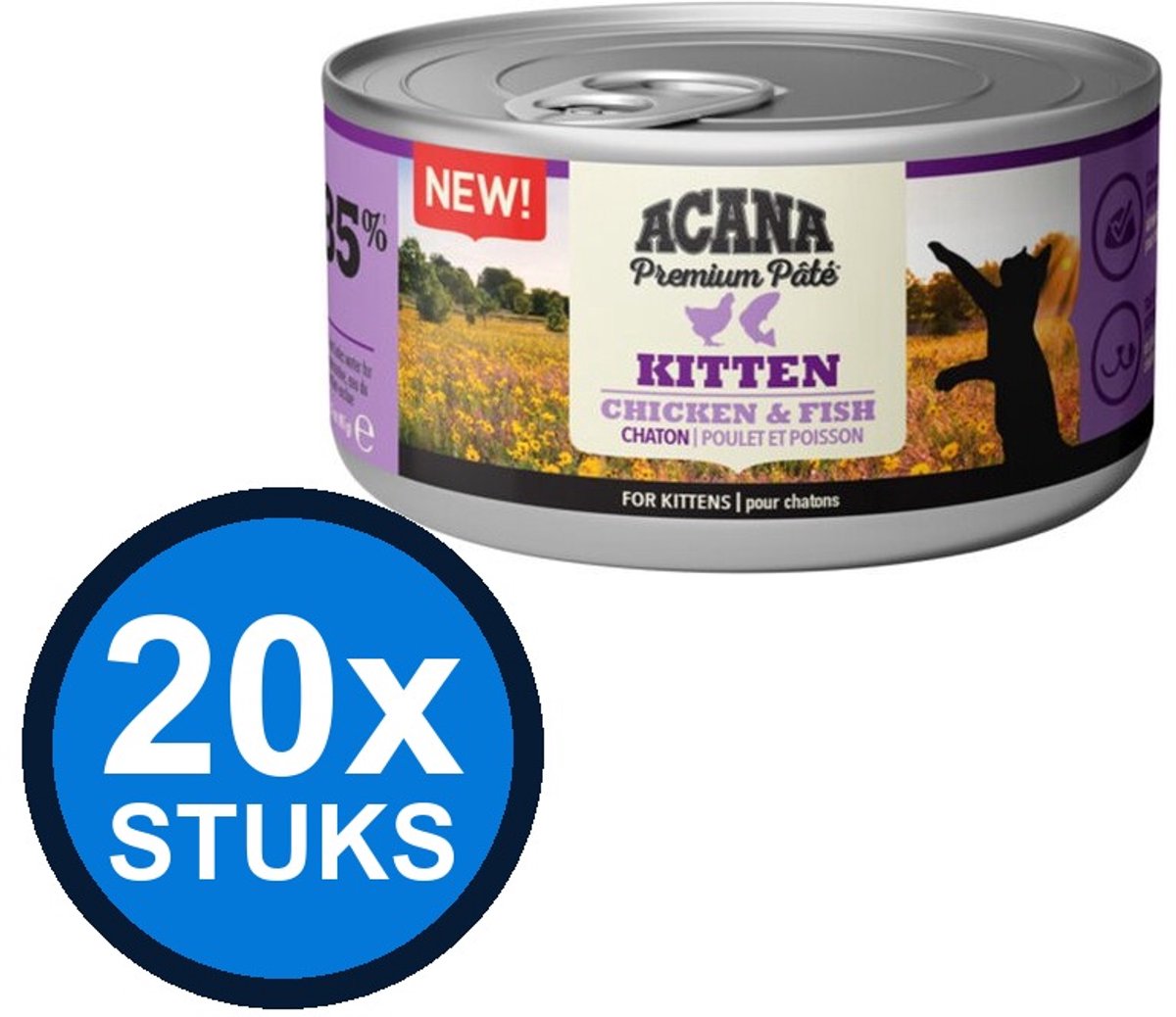 Acana Acana - Premium Pate Kitten Chicken & fish - Kattenvoer Natvoer - 85 g