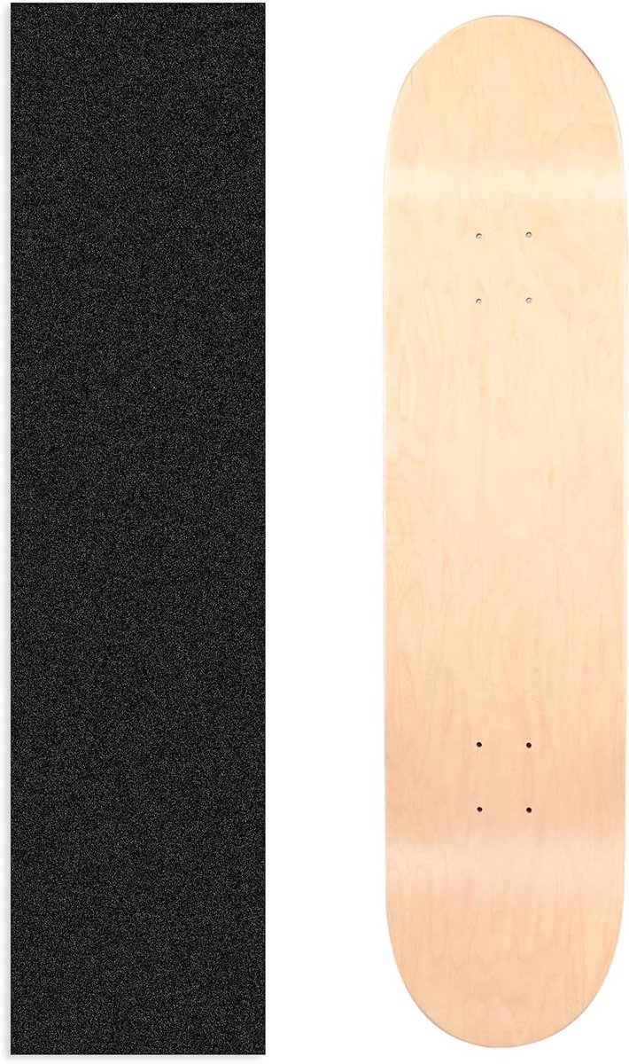 Skateboard Deck Houten Plank Street Tricks Dubbele Staart 31 x 8 Inch Houtkleur