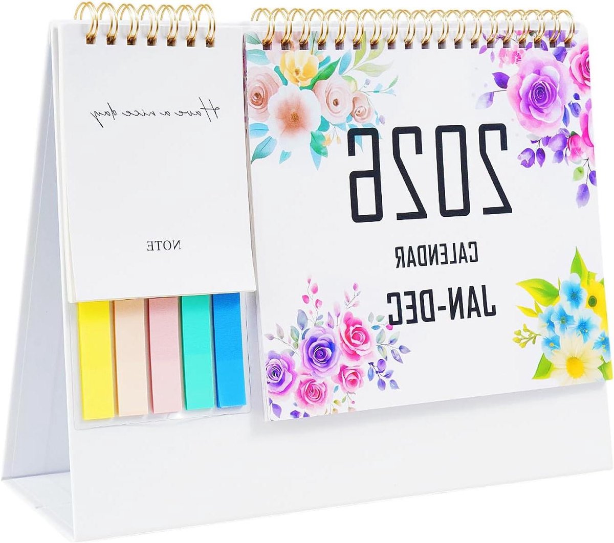 Bureaukalender 2026 - Kalender Bureau - Planning Thuis - Overzichtelijk - 25.8 cm breed - Paars