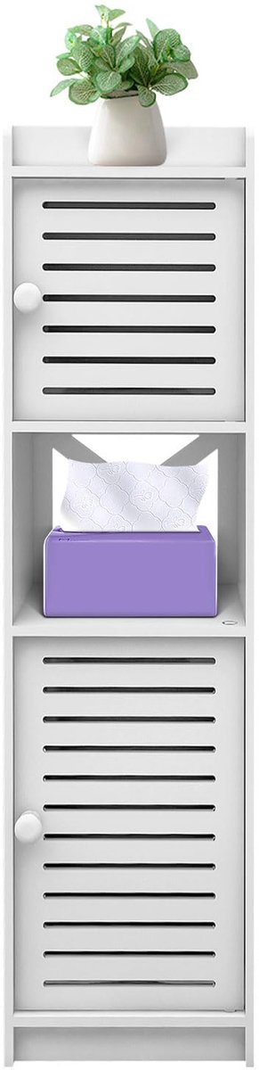 Badplank, smalle badkast, toiletkast, badkamermeubelkastje voor woonkamer, slaapkamer, keuken enz. (75 * 20 * 22 cm-D)