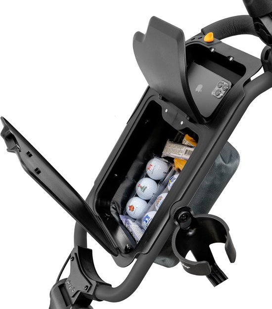 Golftrolley 3 Wielen - Golfkar Golfbuggy - Golfen Ondersteunen - 360 Graden Voorwiel - 35 x 28 x 65 cm — afbeelding 3