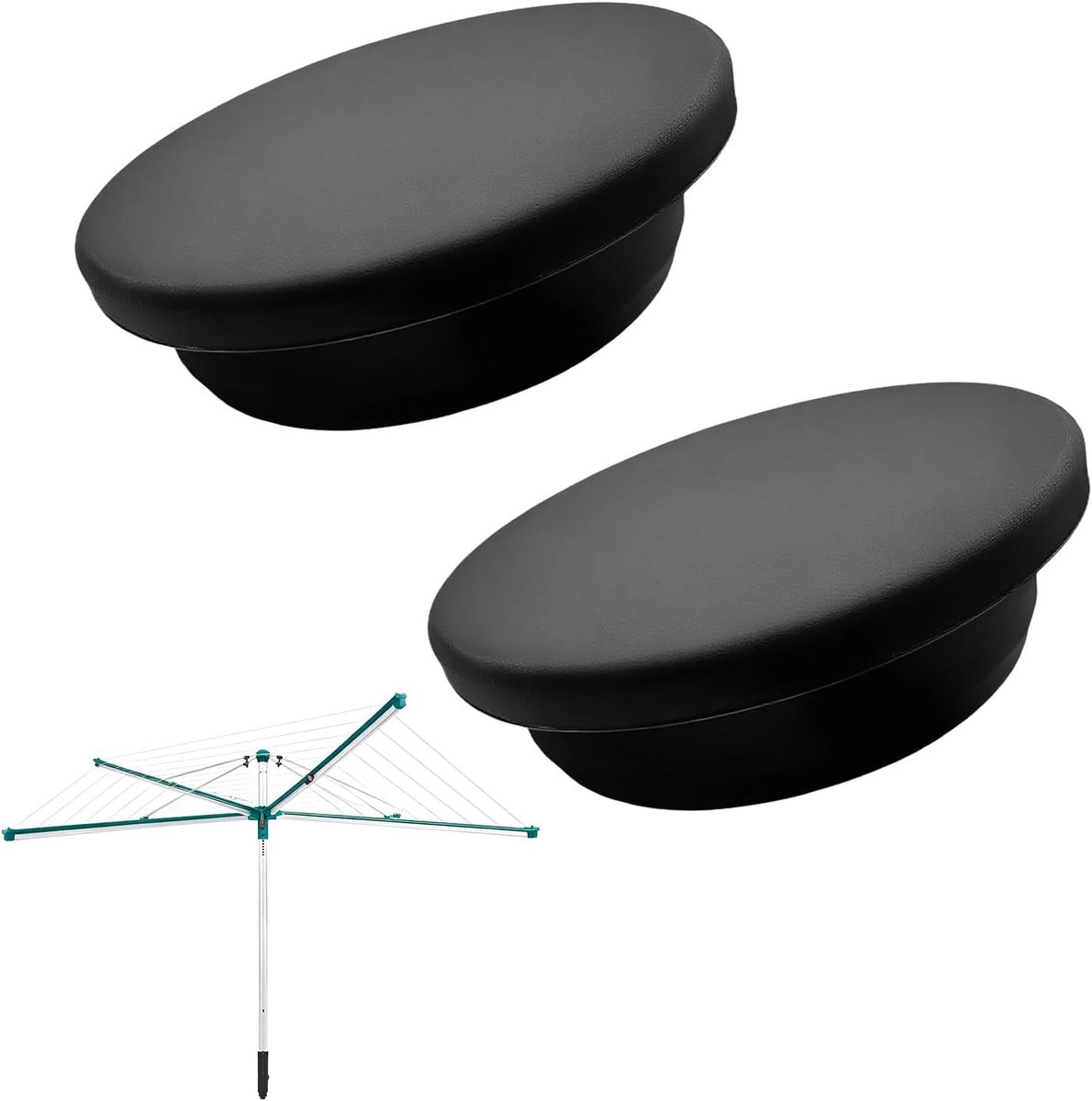 Reservedeksel voor Leifheit Linomatic 500 vloerhuls, beschermdeksel voor Leifheit LinoProtect 400 grondanker met deksel, accessoires, voor droogmolen, bodemhuls, kunststof, droogmolen en vloerpluggen