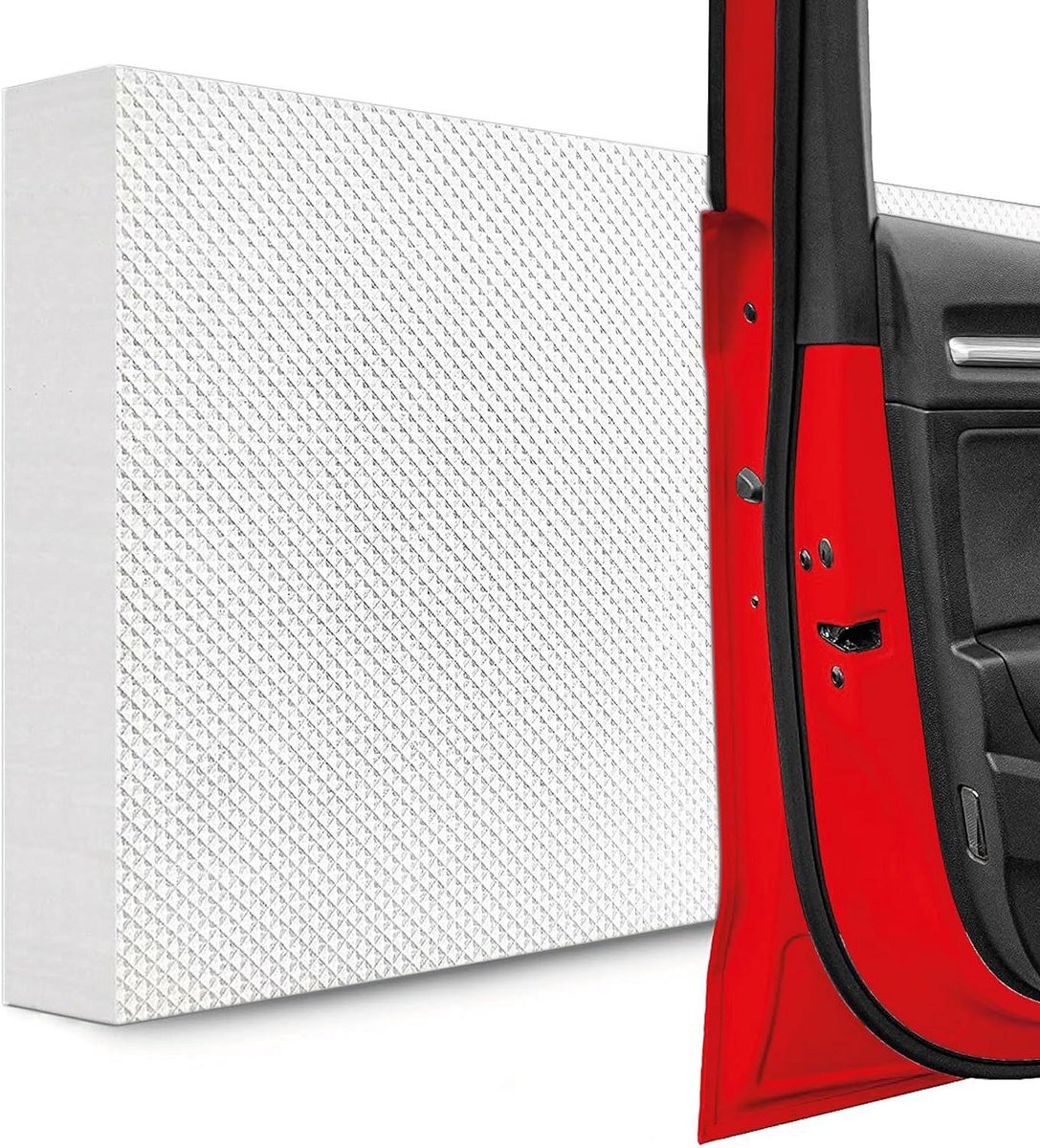 Garagedeur Beschermers - Muurprotectors Deurrand - Auto Beschermen - Extra Dikke Bescherming - 40 x 20 cm - Wit