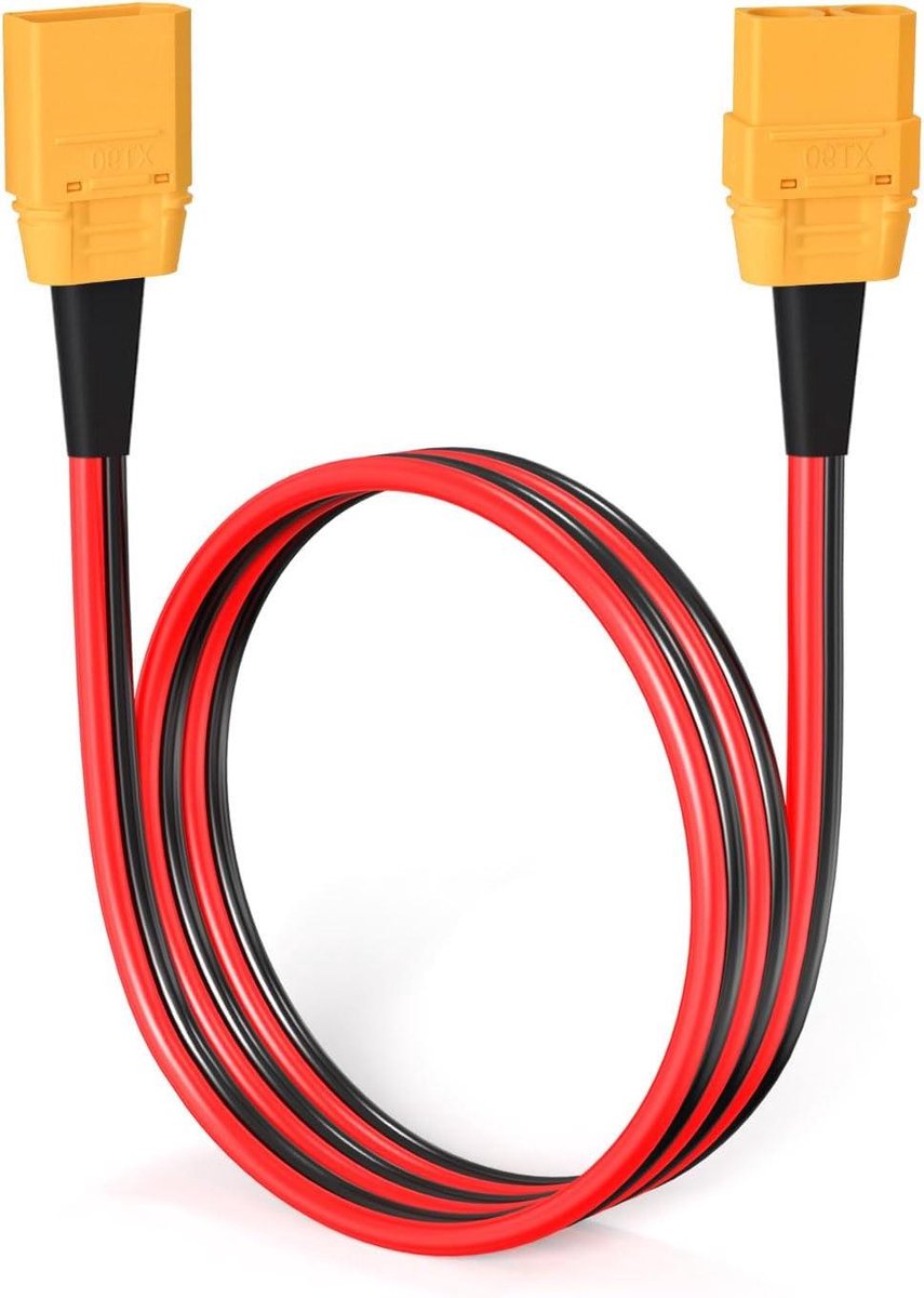 Connector Kabel - Verlengkabel - Energie Overzetten - 10AWG Tinned Copper - 60 cm - Zwart
