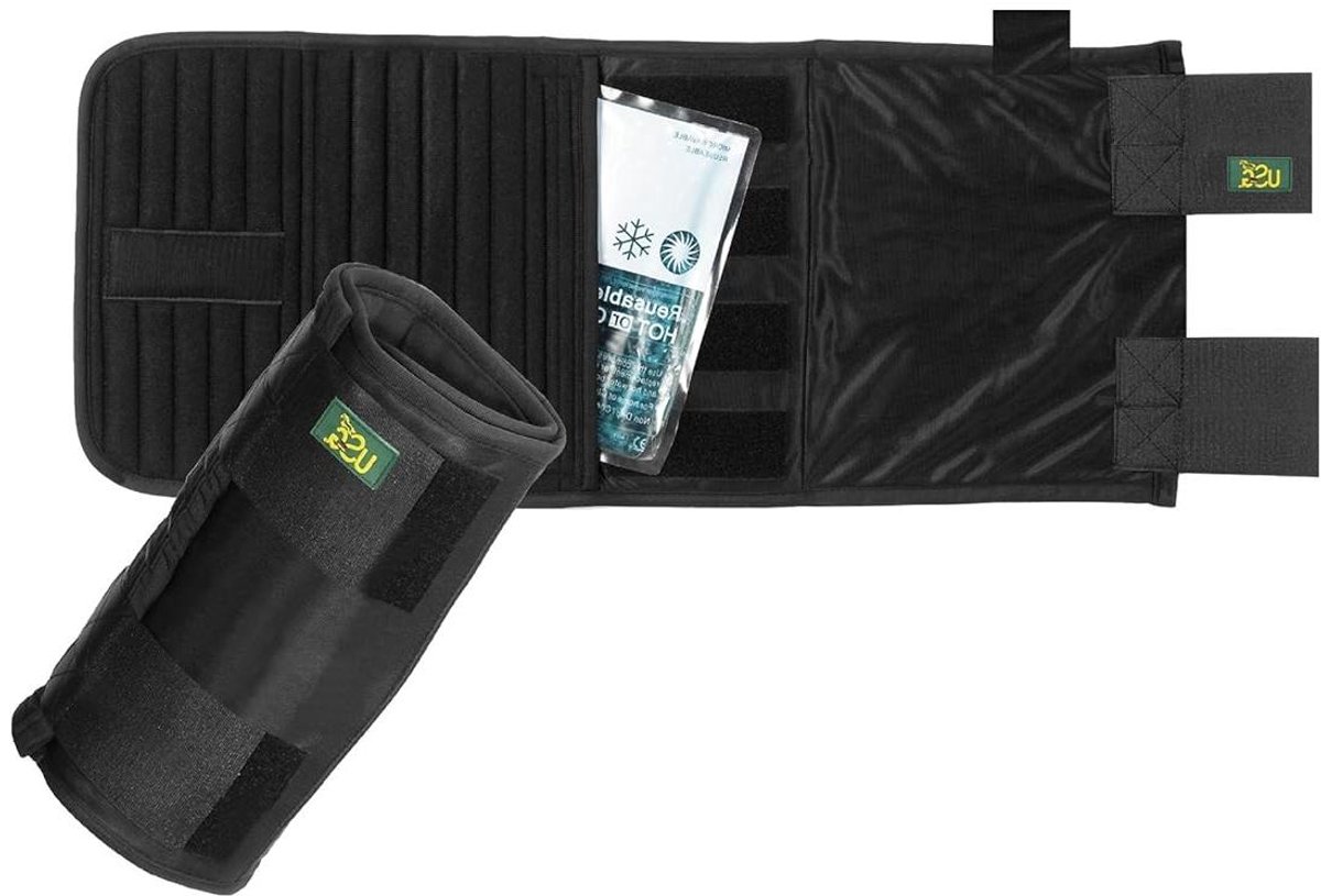 Hoefschoenen - Beenbeschermers Paard - Herstel Bevorderen - Met Kompressen - 2 stuks - Zwart