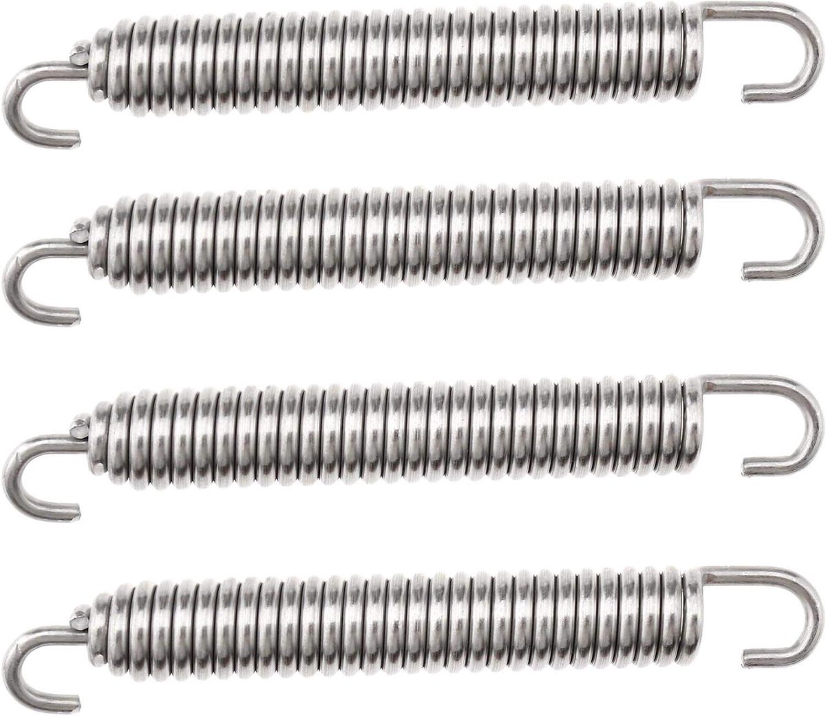 Uitlaatveer Motorfiets - Montageveer Scooter - Uitlaat Bevestigen - Draaibare Haak - 60x10 mm - Zilver