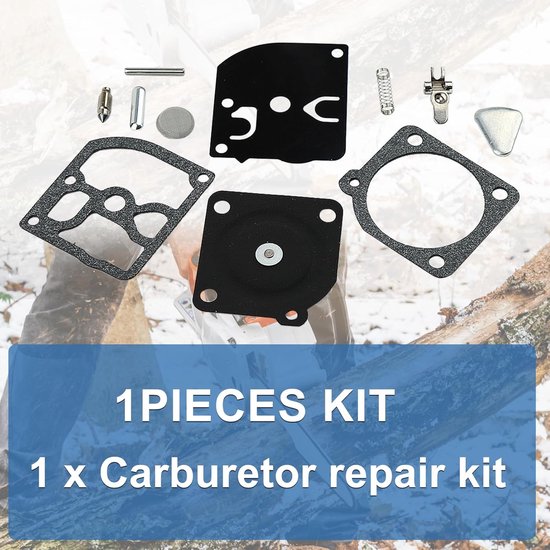Carburateur Pakking Set - Reparatieset Kettingzaag - Motoronderhoud Uitvoeren - Complete Revisie Kit - 10.8 x 9.8 x 1.4 cm — afbeelding 3
