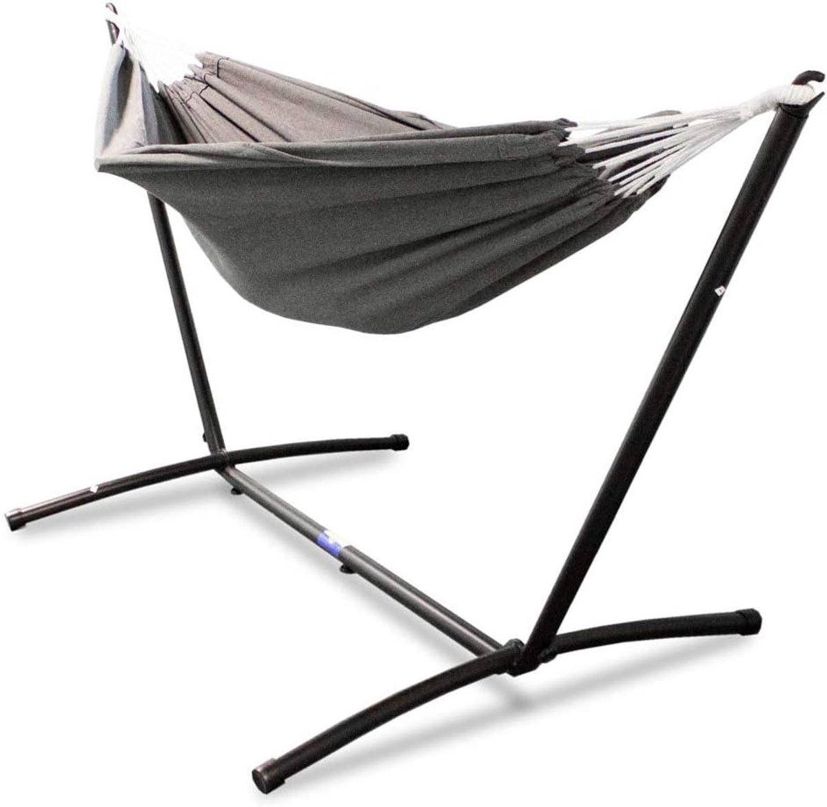 Hangmat met frame - Relaxstoel buiten - Ontspannen in tuin - Inclusief stevig frame - 120 kg draaglast - Antraciet