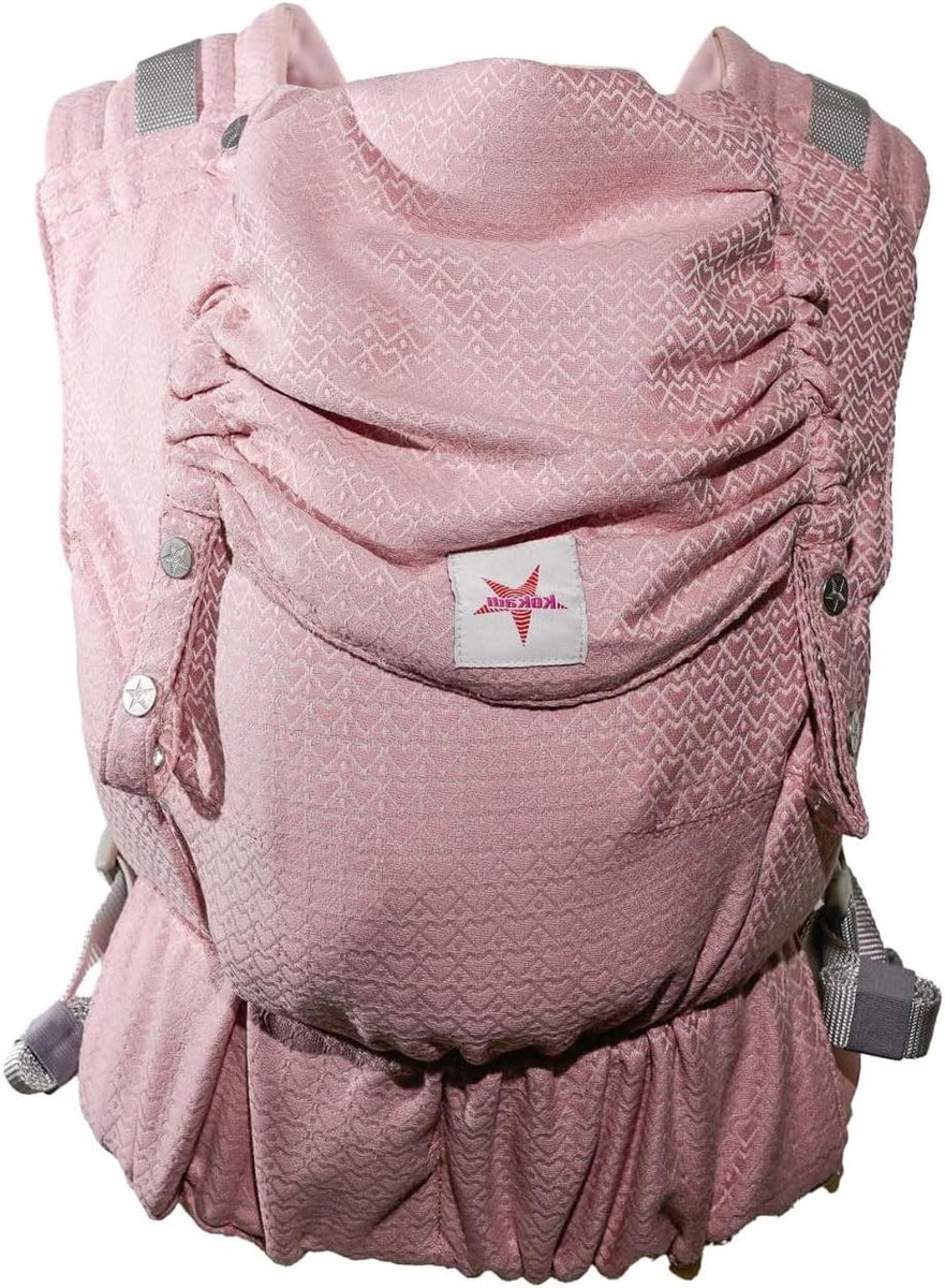 Babydraagzak - Draagzak baby - Baby dragen - Ergonomisch en meegroeiend - 35-15 kg - Rosé