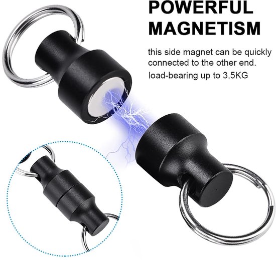 Magnetische Visgesp - Magneet Schepnet - Veilig Vissen - Krachtige Magneet - 10.5 cm Lengte - Zwart — afbeelding 3