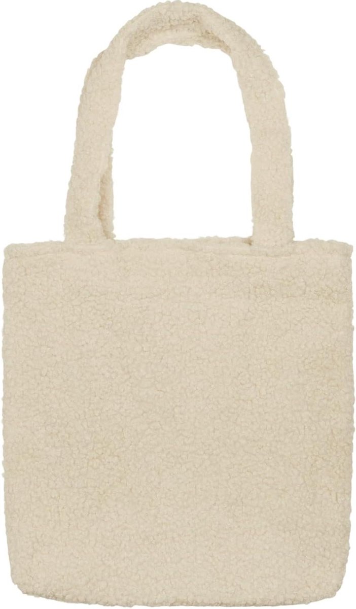 Buideltas Teddybont - Schoudertas Gebreid - Dagelijks Gebruik - Brede Hengsels - 36 x 38 cm - Effene Kleur