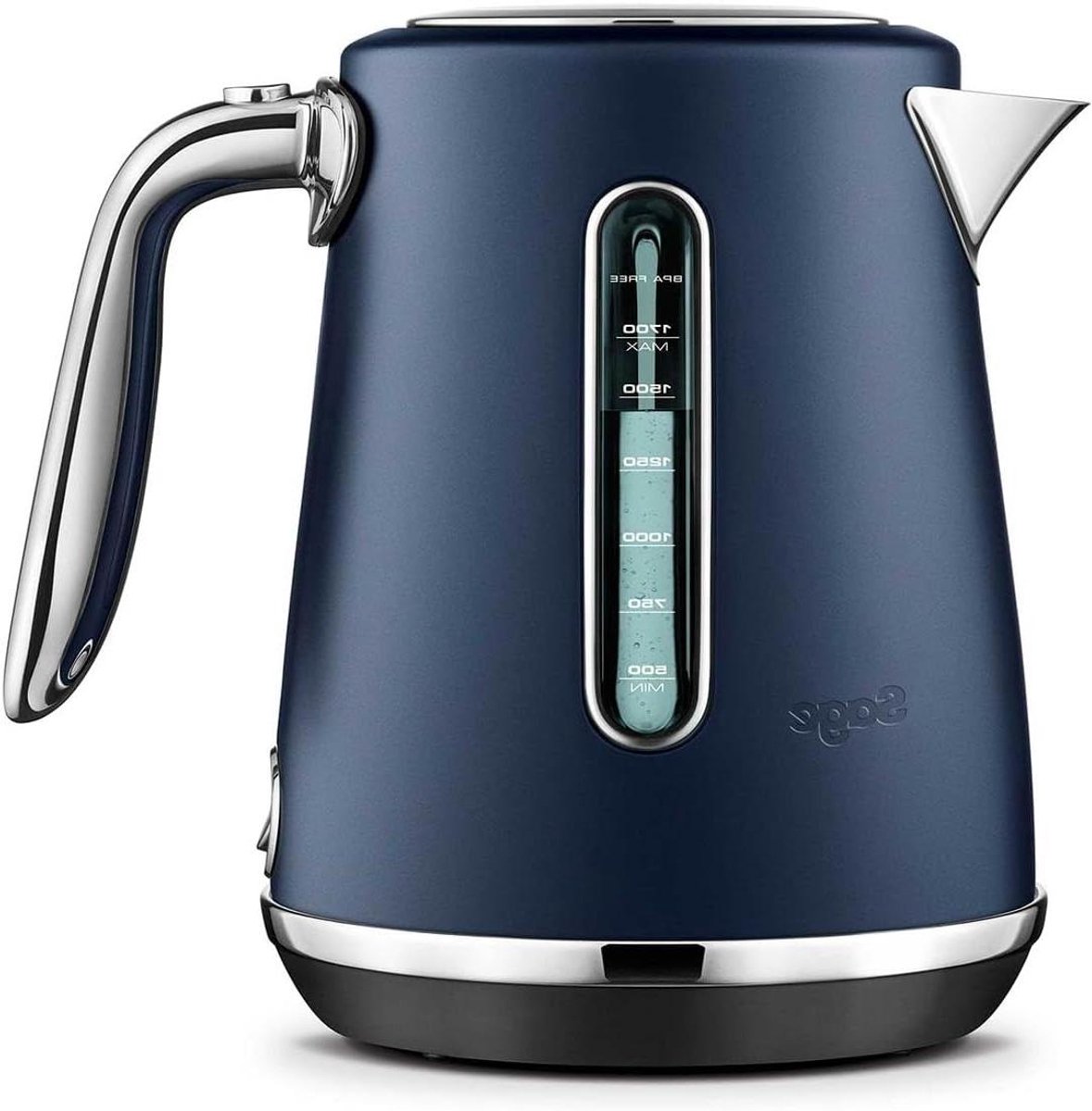 Waterkoker Luxe - Snelkoker Draadloos - Koffie Zetten - Soft Open Deksel - 17L - Pruimenblauw