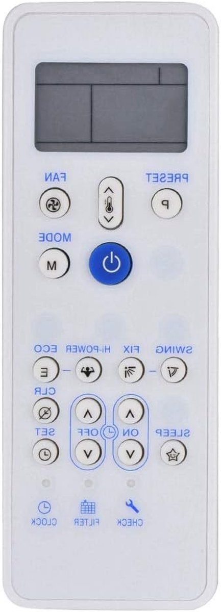 Afstandsbediening Airco - Airco Controller - Airco Bediening - Bereik tot 8m - 19x7x2 cm - Zwart