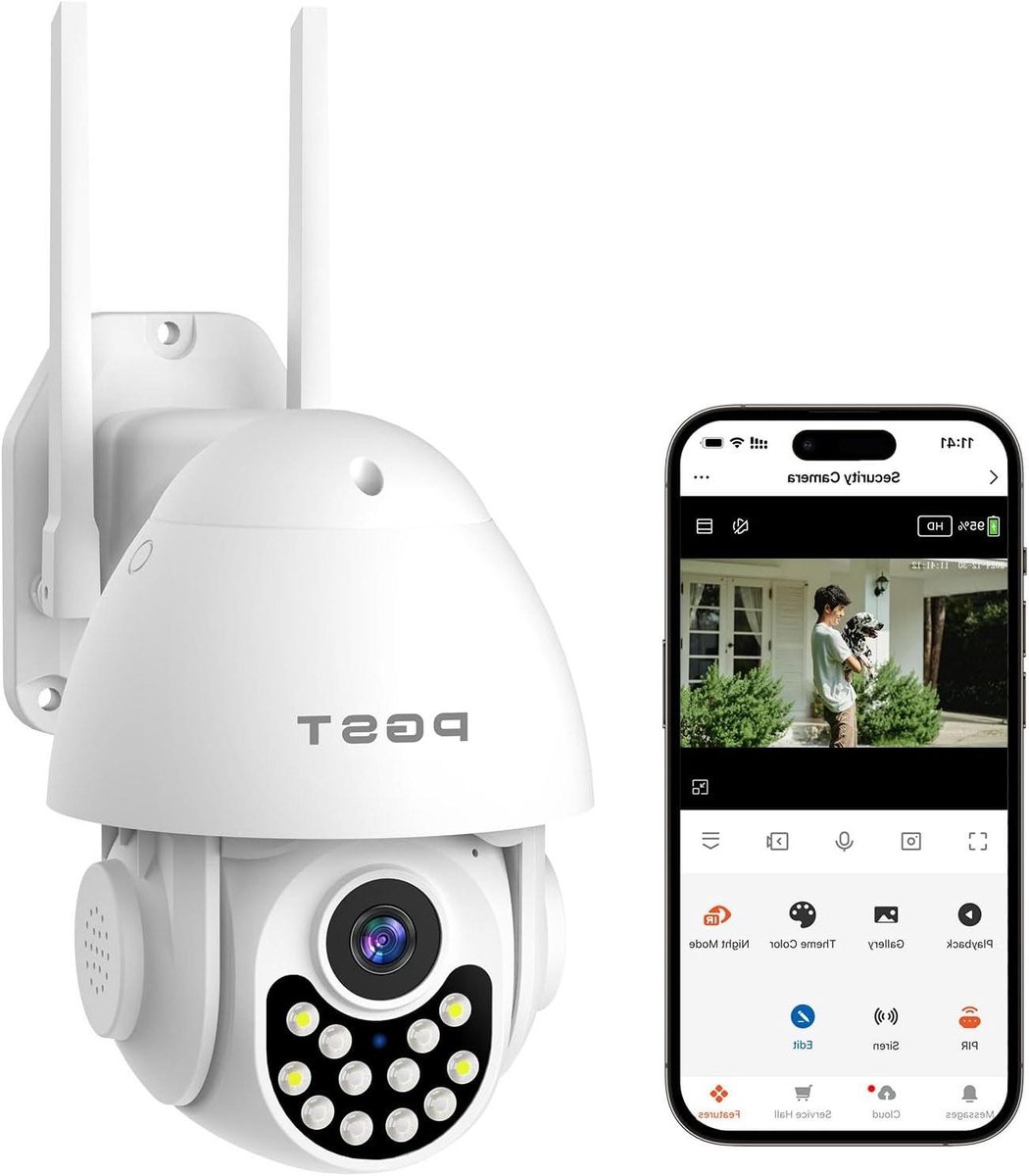 Buitenbeveiligingscamera - IP Camera WiFi - Huis Beveiligen - Menselijke Detectie - 10 x 8 x 5 cm - Wit