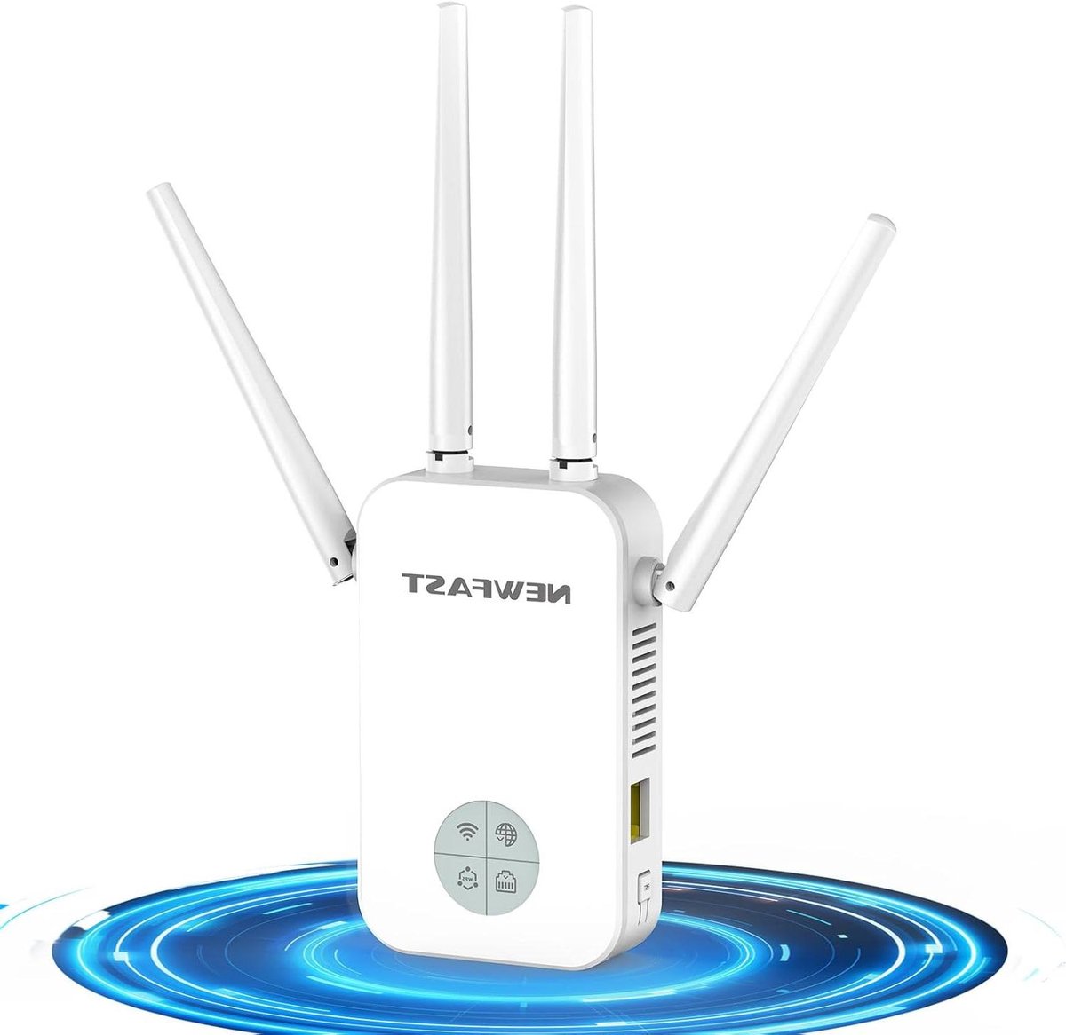 Wifi Repeater - WLAN Extender - Internet Bereik Vergroten - 4 Antennes - 8.6 x 4.5 x 19.7 cm - Wit