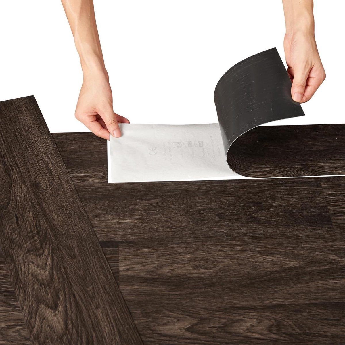 PVC Laminaat - Vinyl vloerplanken - Vloer vernieuwen - Zelfklevend - 9.8m² - Donker wengé