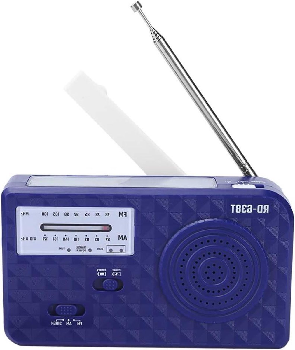 Noodradio Hand Crank - Dynamo Radio Solar - Buiten Activiteiten - 3 Oplaadbare Manieren