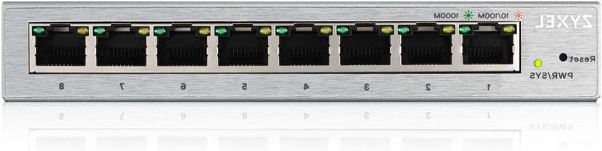 Netwerk Switch - Gigabit Switch - Netwerk Beheer - 8-Poorts Web Managed - 8 Poorten - Zwart