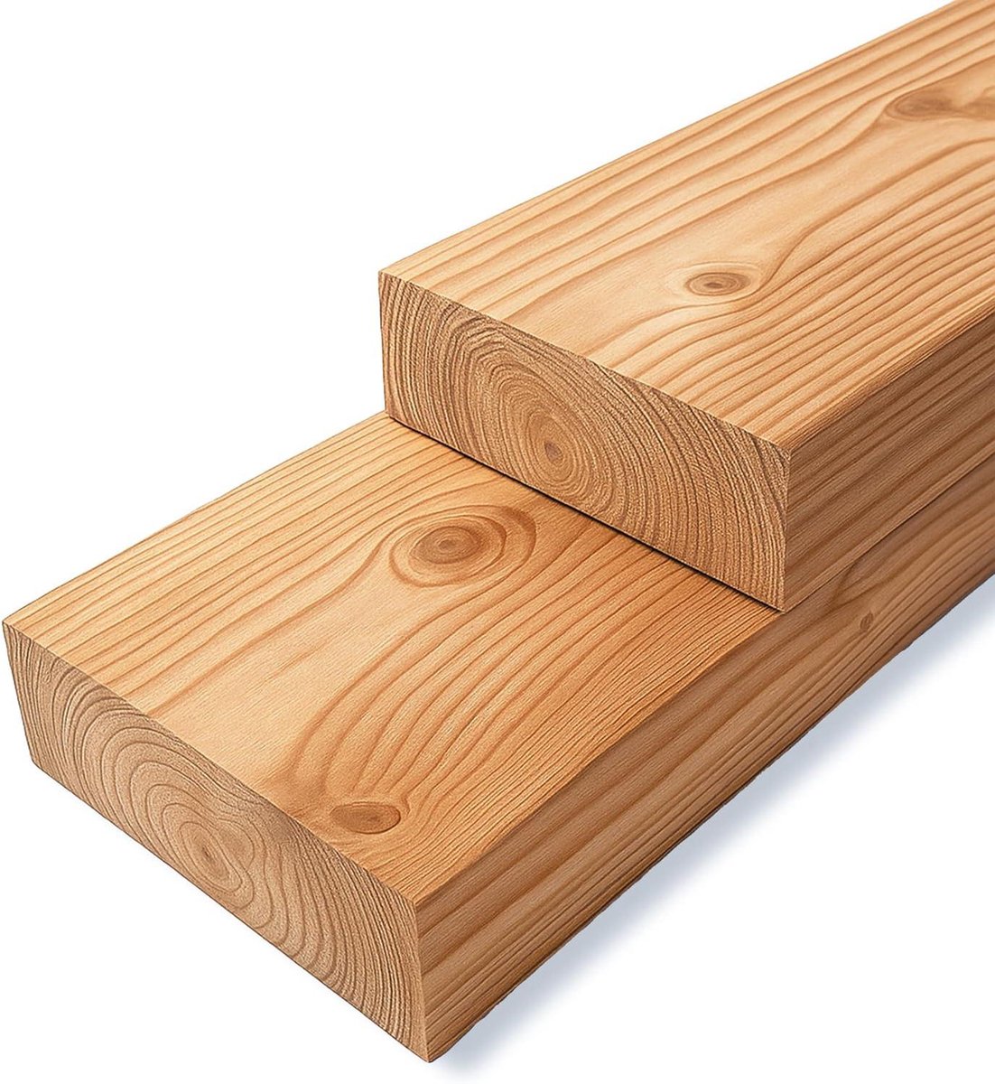 Lariks Hout - Constructiehout Plank - Bouwprojecten Buiten - Vierzijdig Geschaafd - 60x160 mm 50 cm - Lichtbruin