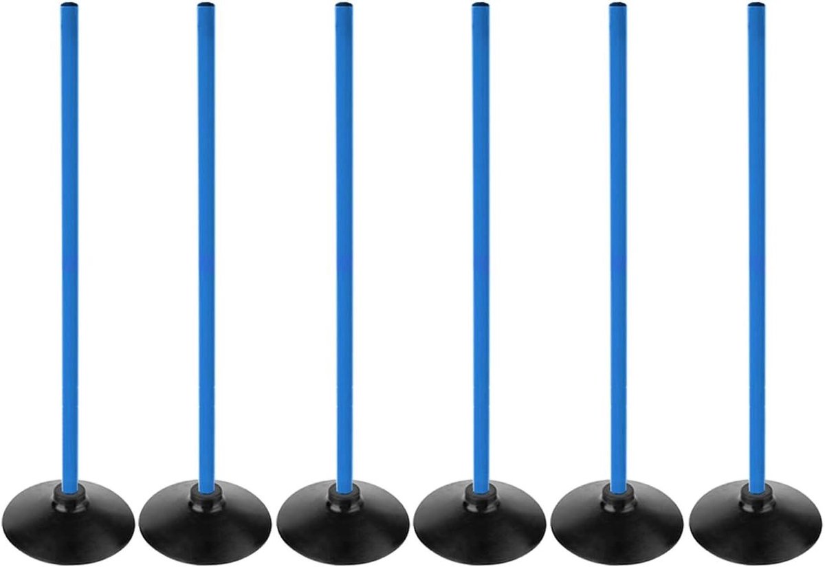Voetbal Behendigheid Polen - Slalomstokken Trainingspalen - Sport Training - Felgekleurd PVC - 39 inch per paal - Blauw