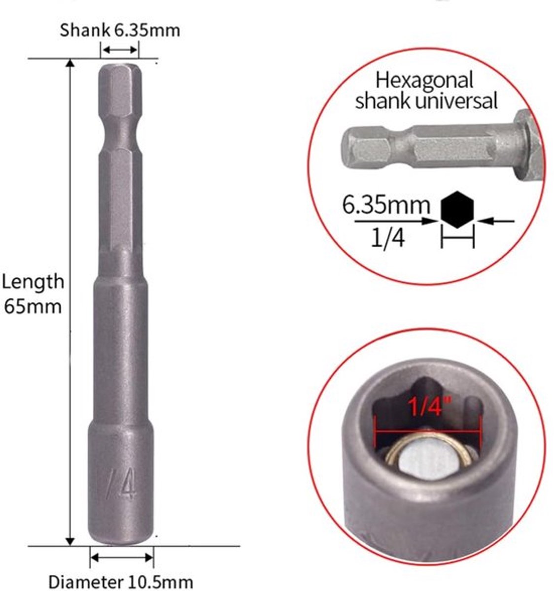 Onf3 - Moer Setter Driver Set - 10 Stuks - Handboor en