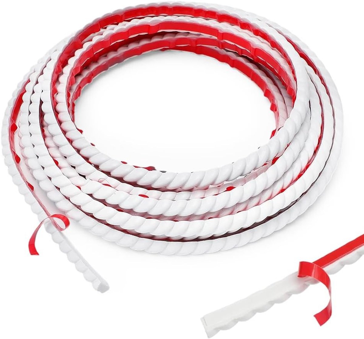 Flexibele Decoratieve Strips Zelfklevend Witte PVC Wandafwerking voor Spiegel, Raam, Muren en Vloeren - 3 m x 1.5 cm voor Stijlvolle Interieurdecoratie en Bescherming