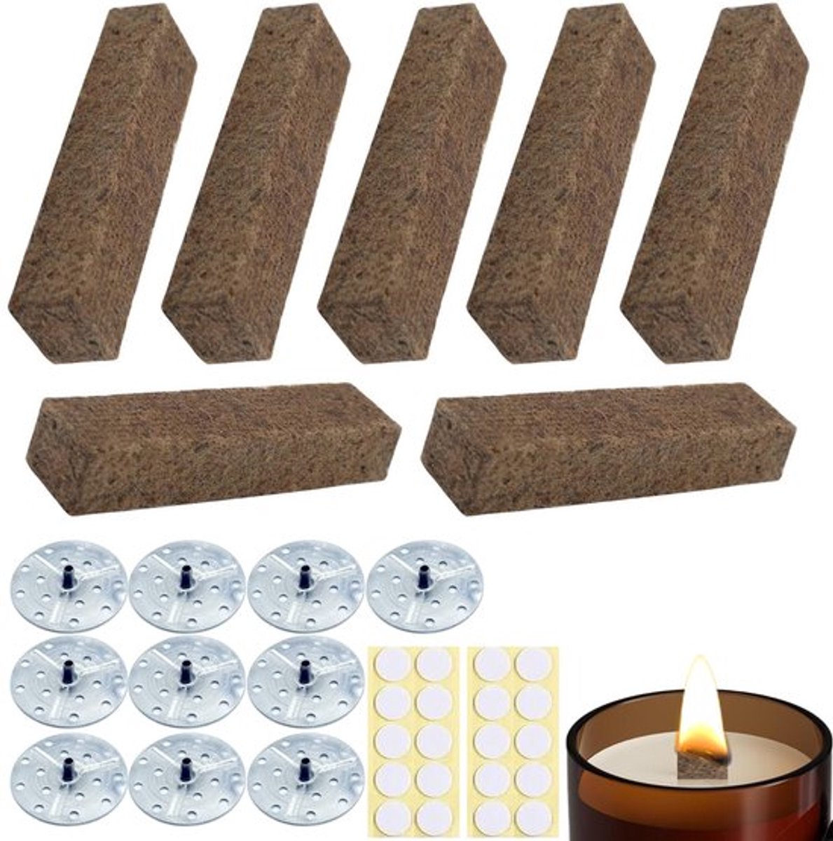 Golden crown - Lont voor kaarsen maken - Houtvezellont - 10 mm