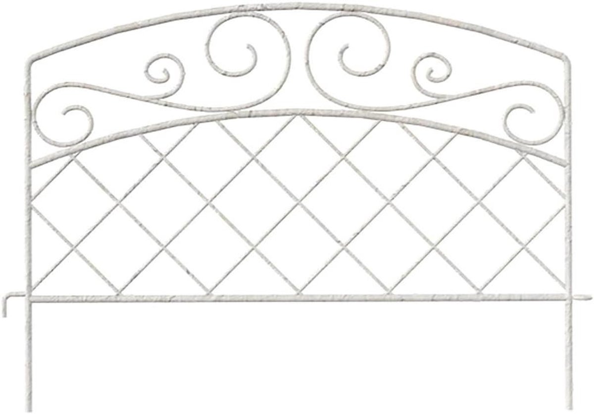 Tuinrand Decoratie - Metalen Afscheiding - Tuin Aankleden - Scroll Detail - 18 x 15 inch - Koperkleurig