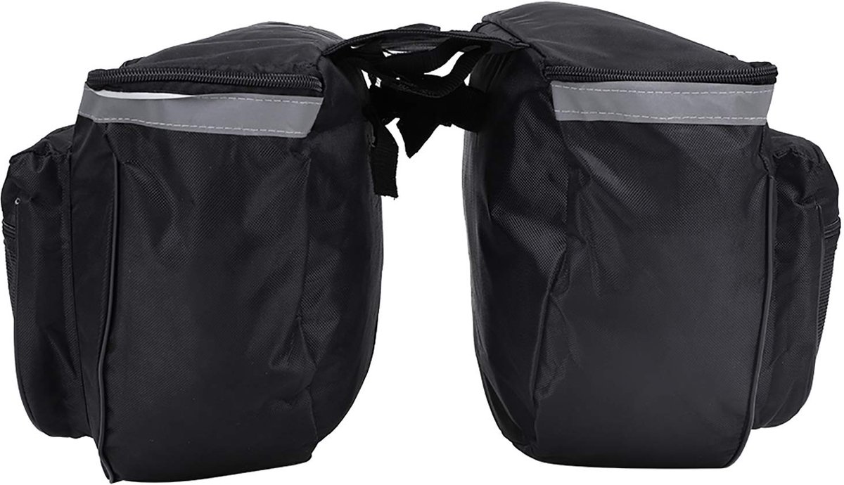 Fietstas Dubbele Tas Bagagedragertas, 25L Waterdichte Grote Fietstassen, Kofferbaktas Achterbank met Riem, Scheurvaste Bagagedragertas voor Forenzen Bagagedragers met Regenhoes
