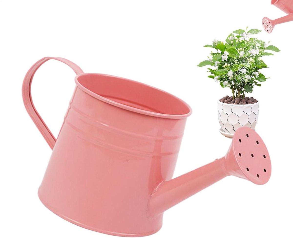 Gieter 1 liter pot voor planten en bloemen in de tuin | Tuingieter met lange schenktuit, emmer, bloemstukken, tuinieren, outdoor, indoor planten