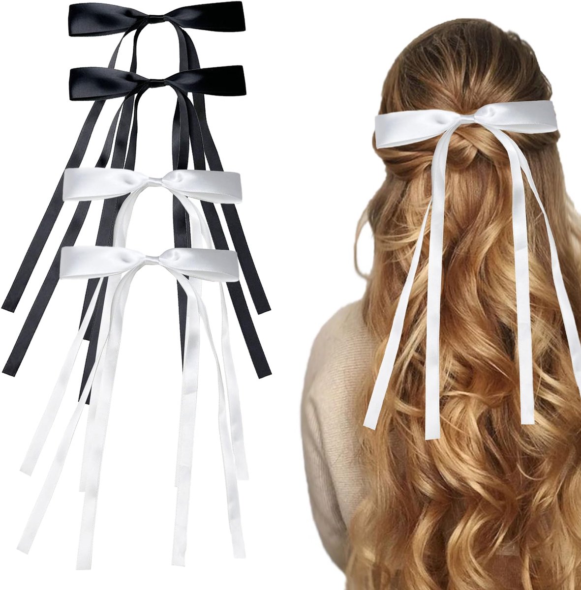 Haarstrikken voor dames, haarstrik voor dames, haarstrik met dunne banden, haarstrik voor lang haar, accessoires, haarspelden, klauwen voor meisjes