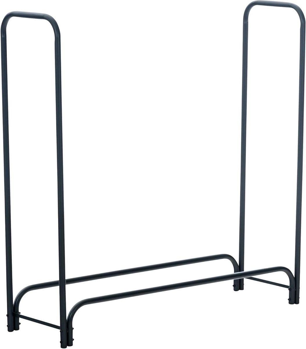 Houtopslag Rek - Houtstapelaar Butler - Haardhout Opslaan - Industriële Look - 120 x 120 cm - Antraciet