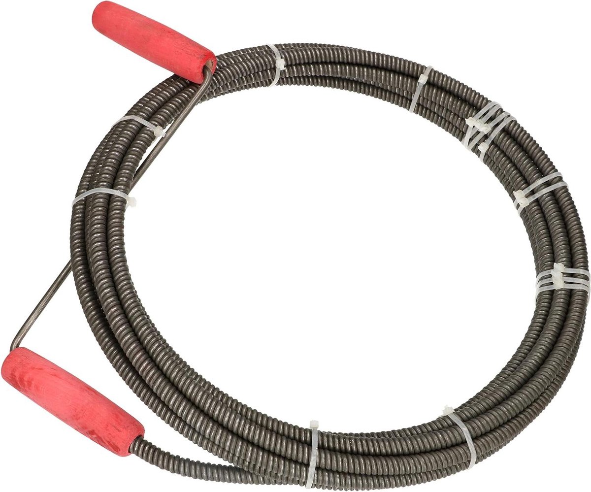 Pijpreinigingsspiraal - Afvoerontstopper - Verstoppingen Verwijderen - Hoge Elasticiteit - 15 m x 12 mm - Zilverkleurig