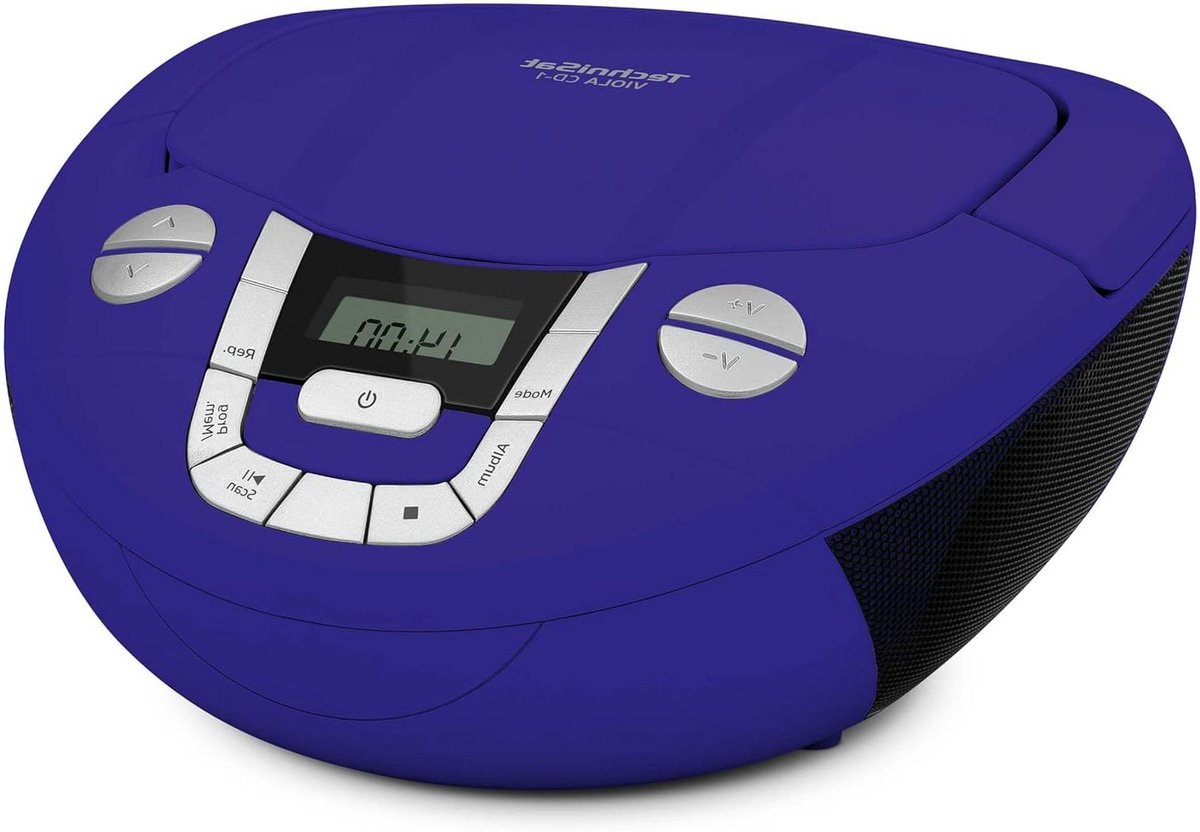 Draagbare CD Speler - Boombox Radio - Muziek Luisteren - Bluetooth Ontvangst - 21.5 cm - Blauw