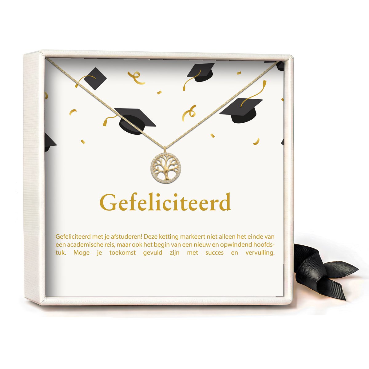 Pera Jewelry - 925 sterling zilveren Levensboom Ketting - Gefeliciteerd 2 - Collier - Ketting Dames - Ketting met Hanger