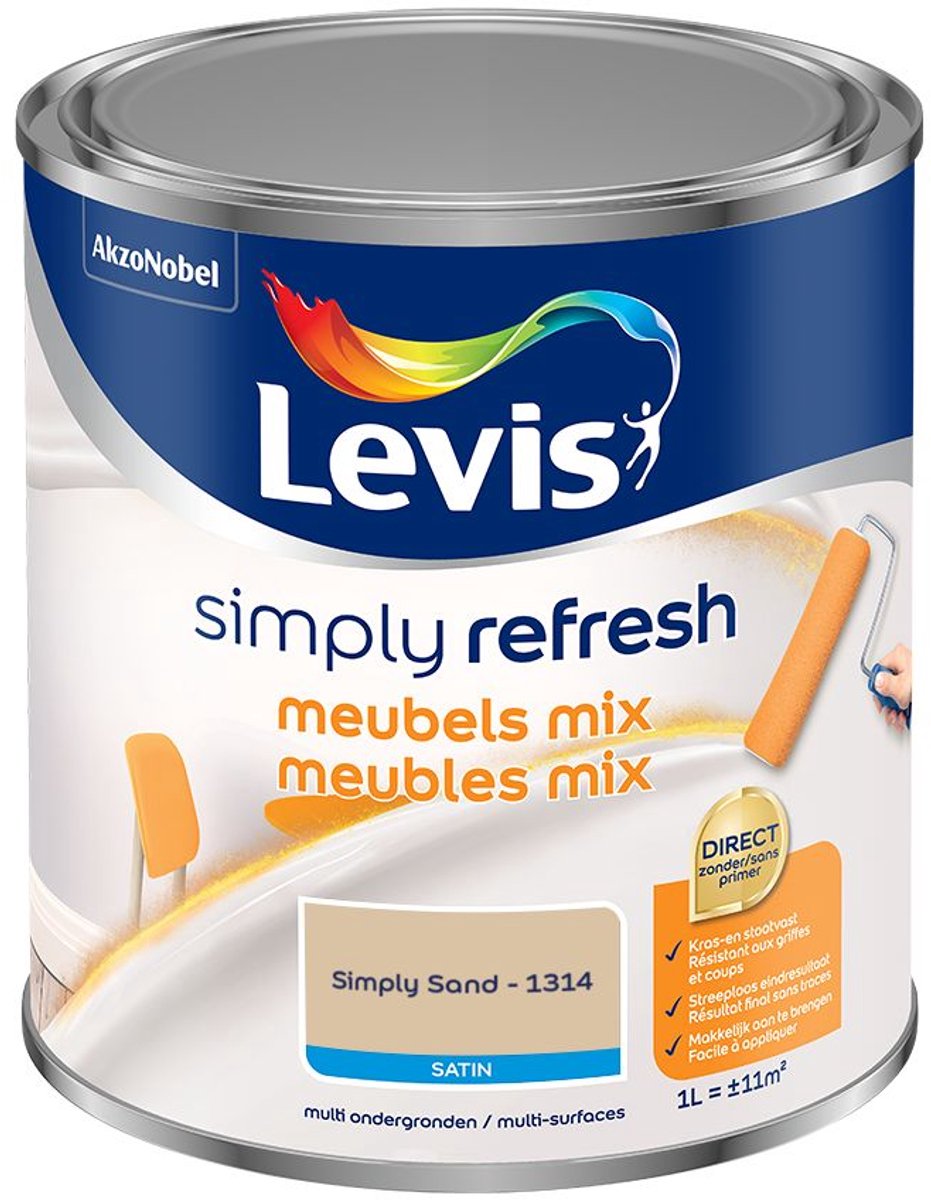 Levis - Simply Refresh Meubels Satin Mix - Simply Sand - Mengverf - 1 L