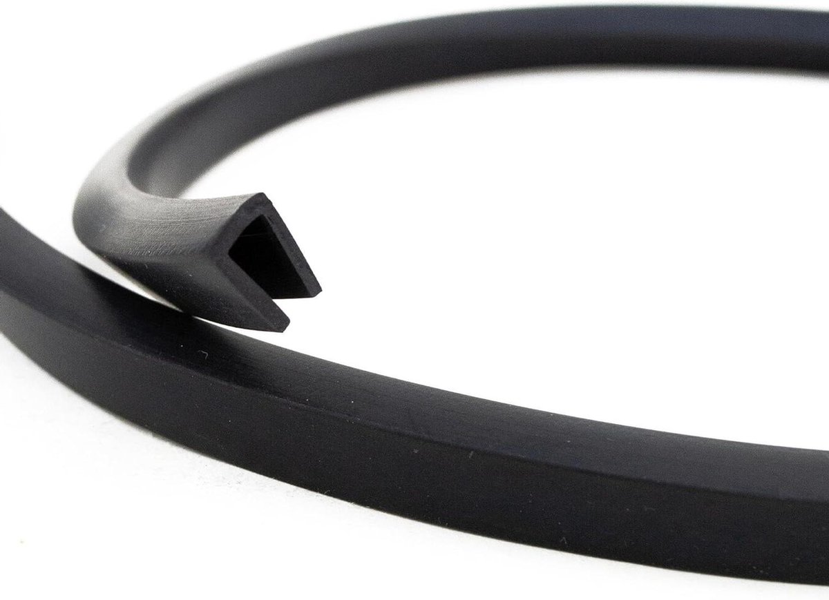 Randbescherming Profiel - Afdichtrubber Tochtstrip - Randafwerking Dichten - Flexibel EPDM Rubber - 10 meter - Zwart