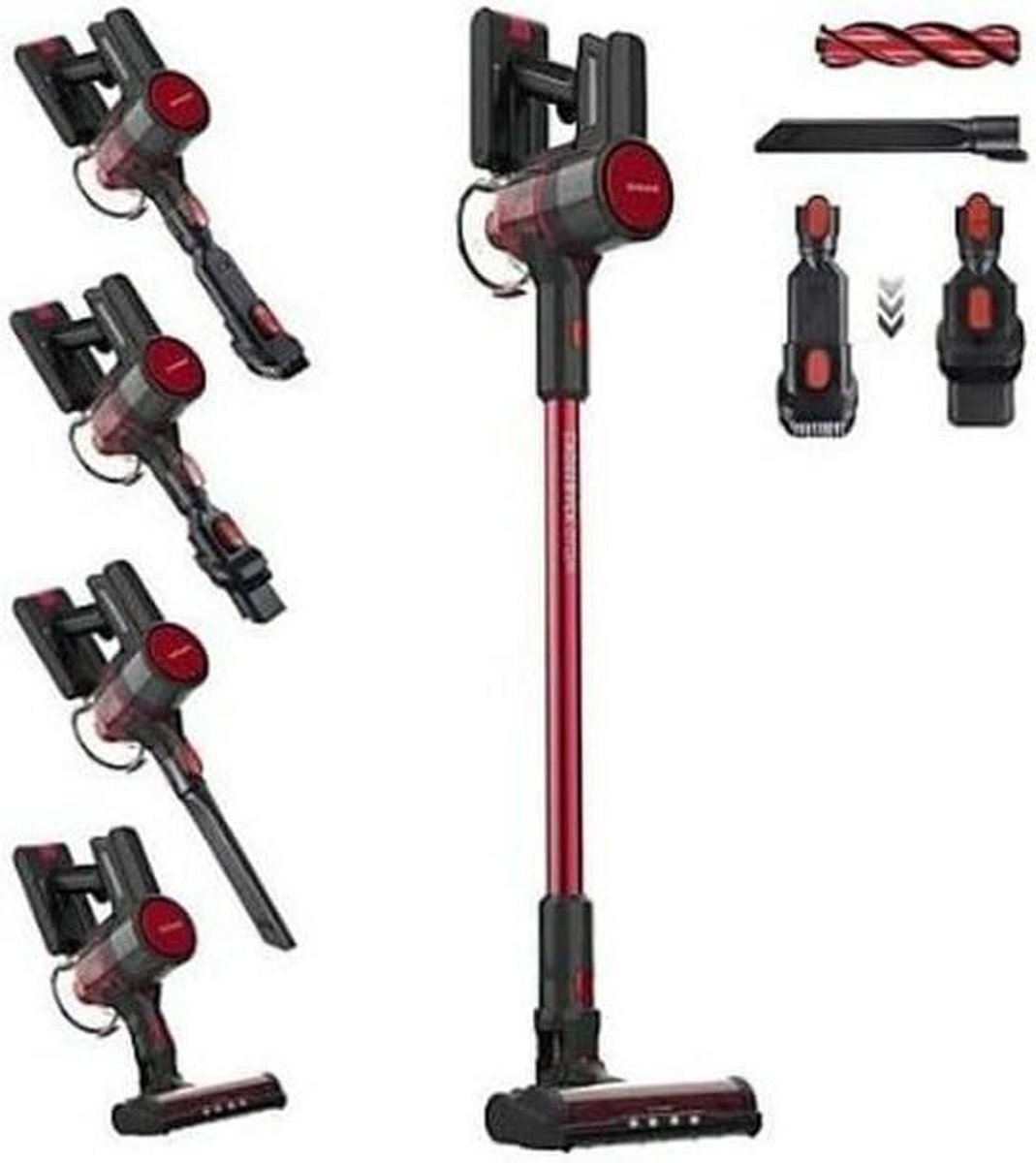 Verticale Stofzuiger - Steelstofzuiger Handstofzuiger - Krachtig Schoonmaken - 3-in-1 Functionaliteit - 150 Watt - Wit