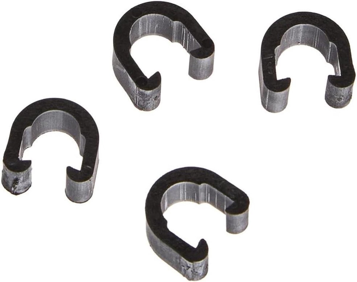 Remleidingsklem - C-Clip Fietsrem clip - Fietsrem onderhoud - Universele pasvorm - 4 stuks - Zwart