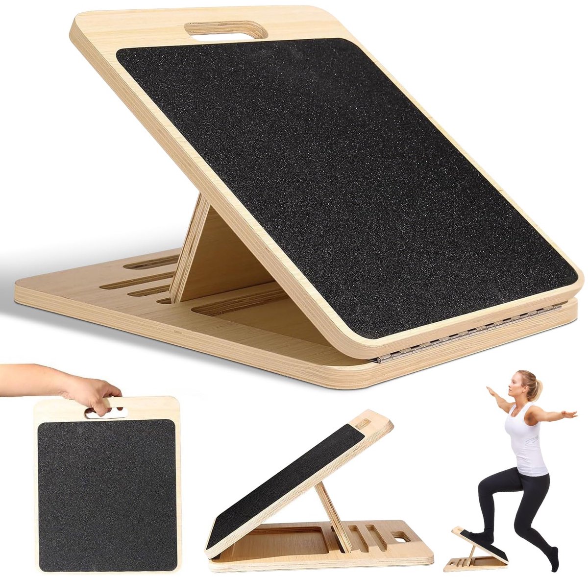 Balansbord voor volwassenen en kinderen, geruisloos en maximale stabiliteit door dubbele steun, antislip, 170 kg, voor evenwichtstraining, thuiskantoor, fysiotherapie