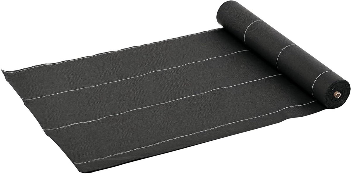 Mulchdoek - Weringdoek Bodembedekker - Onkruid Bestrijden - Scheurvast UV-bestendig - 50x2 m - Zwart Groen