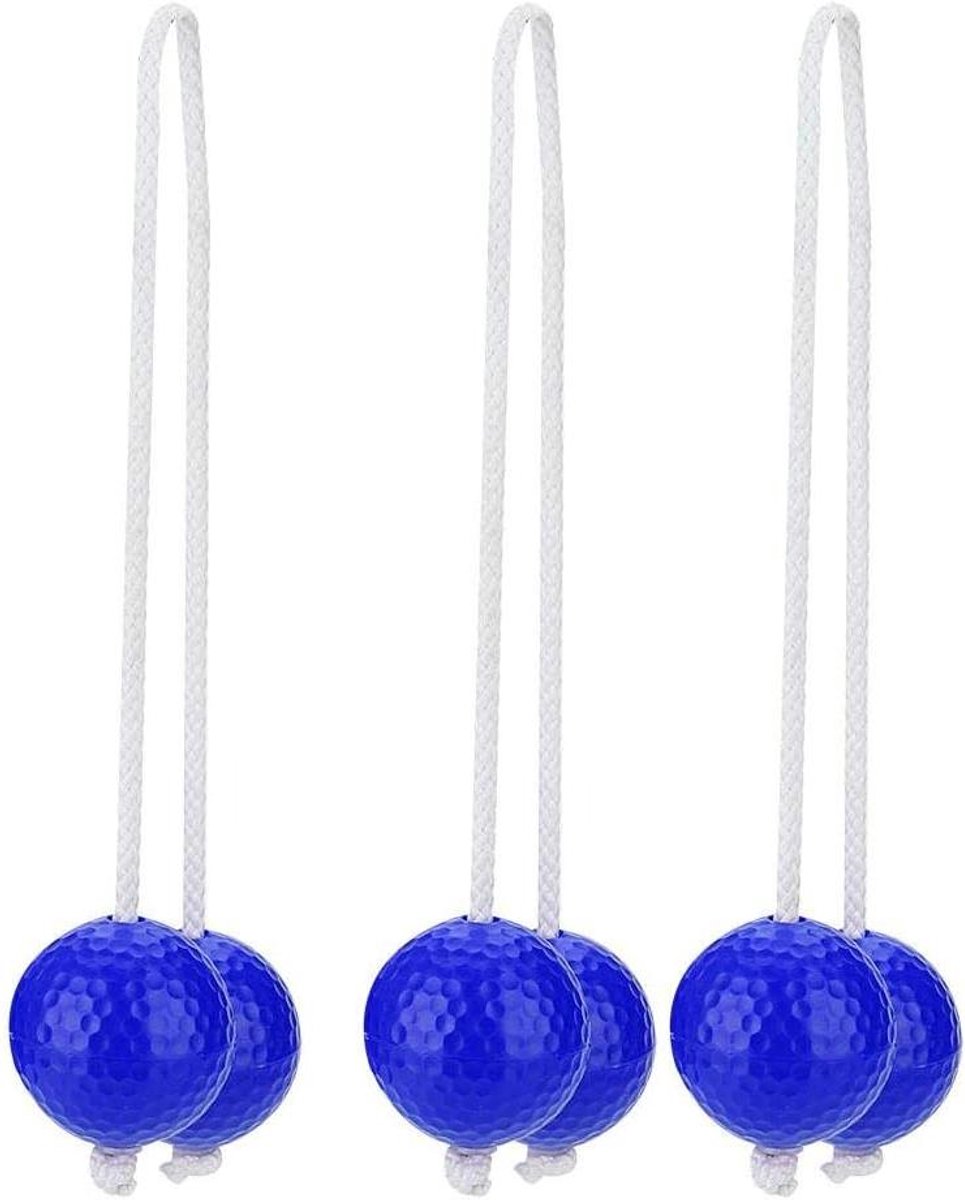 Ladder Golf Ballen - Gooi Spel - Buiten Spelen - Anti-Wikkel Koord - 3 Paar - Blauw