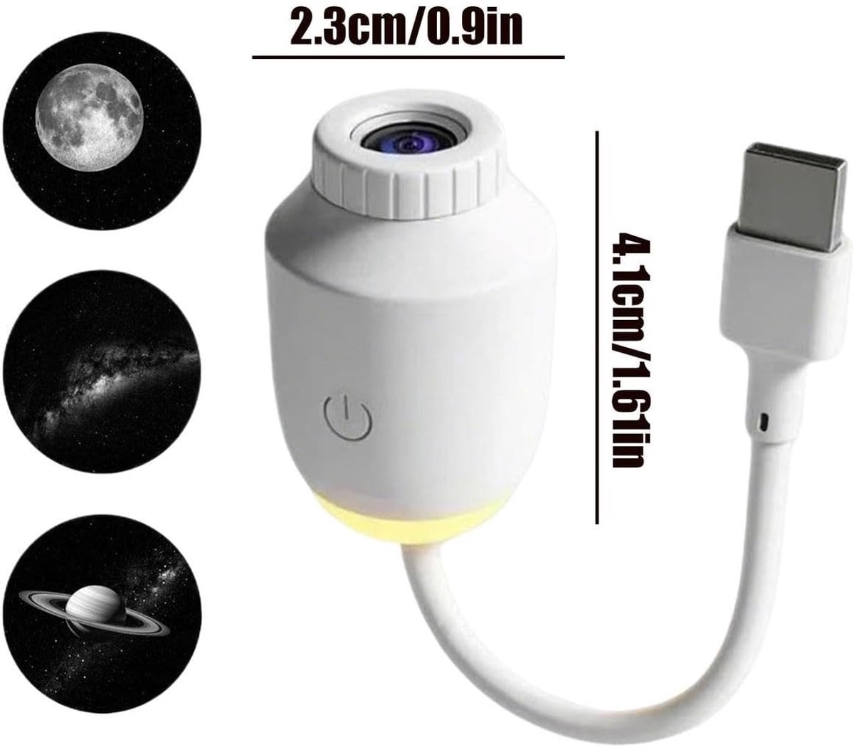2-in-1 Sterrenprojector & Nachtlampje met 12 Verwisselbare Films - Sterrenhemelprojector - Galaxy projector - 360° verstelbare LED-nachtlamp - USB - Voor Slaapkamer, Auto en Kinderkamer – foto 7