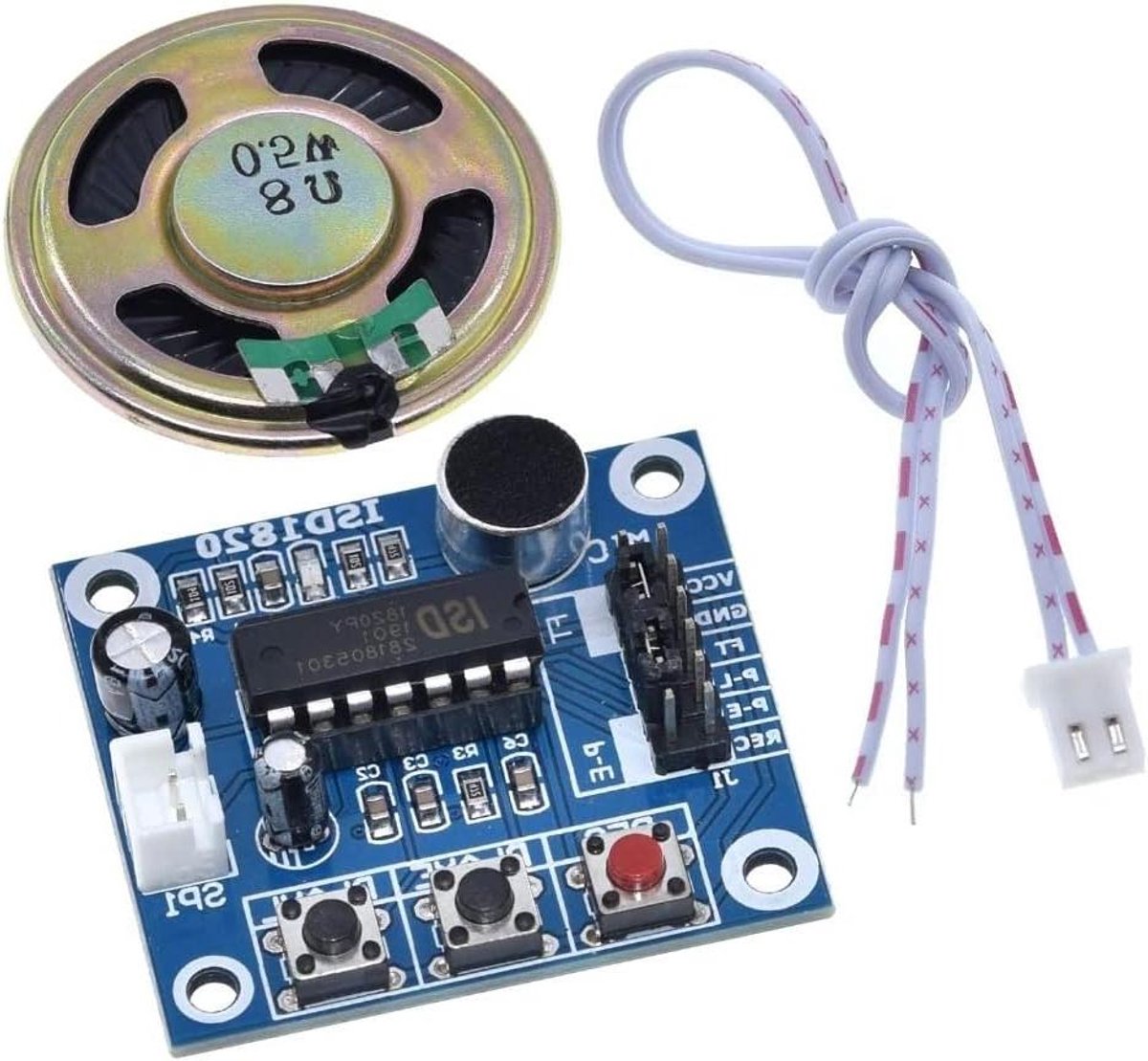 Spraak Opname Module - Audio Recorder - Berichten Opslaan - 10 Seconden Opname - 38 x 42.5 mm - Groen