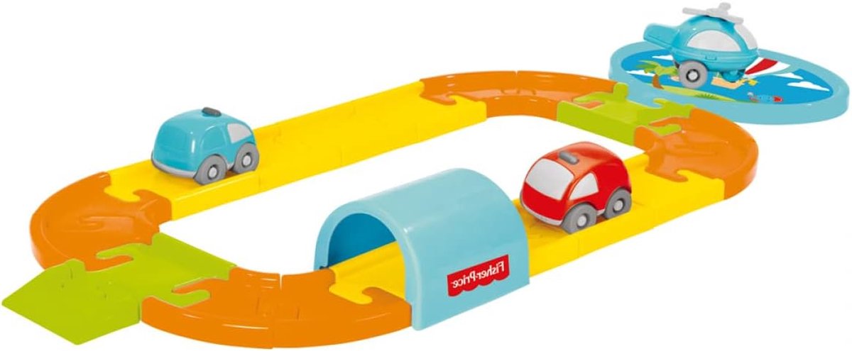 Racebaan met Voertuigen - Speelgoedbaan Auto - Kinderspel Urenlang - Vrolijke Kleuren - 325 cm - Assortiment