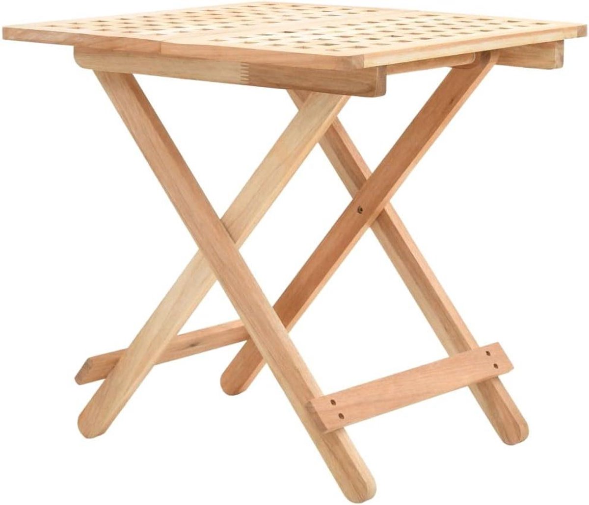 Bijzettafel Hout - Kleine Tafel - Woonkamer Decoratie - Inklapbaar Ontwerp - 50 x 50 cm - Walnoot