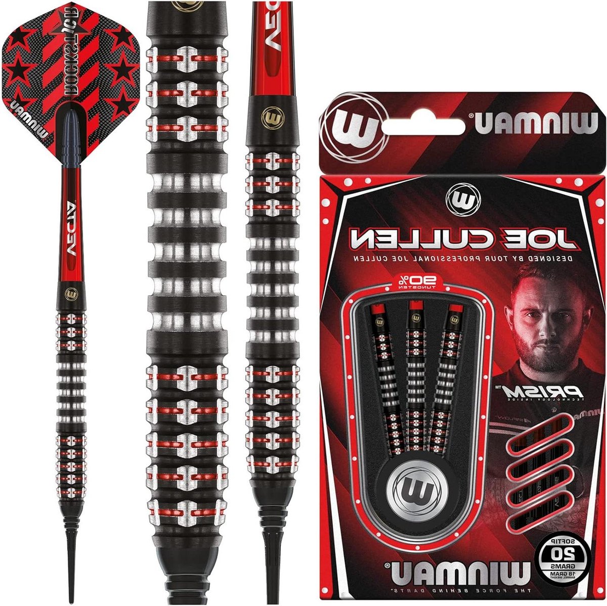 Dartpijlen Set - Softpunt Darts - Precisie Werpen - Tungsten Barrel - 20 Gram - Zwart