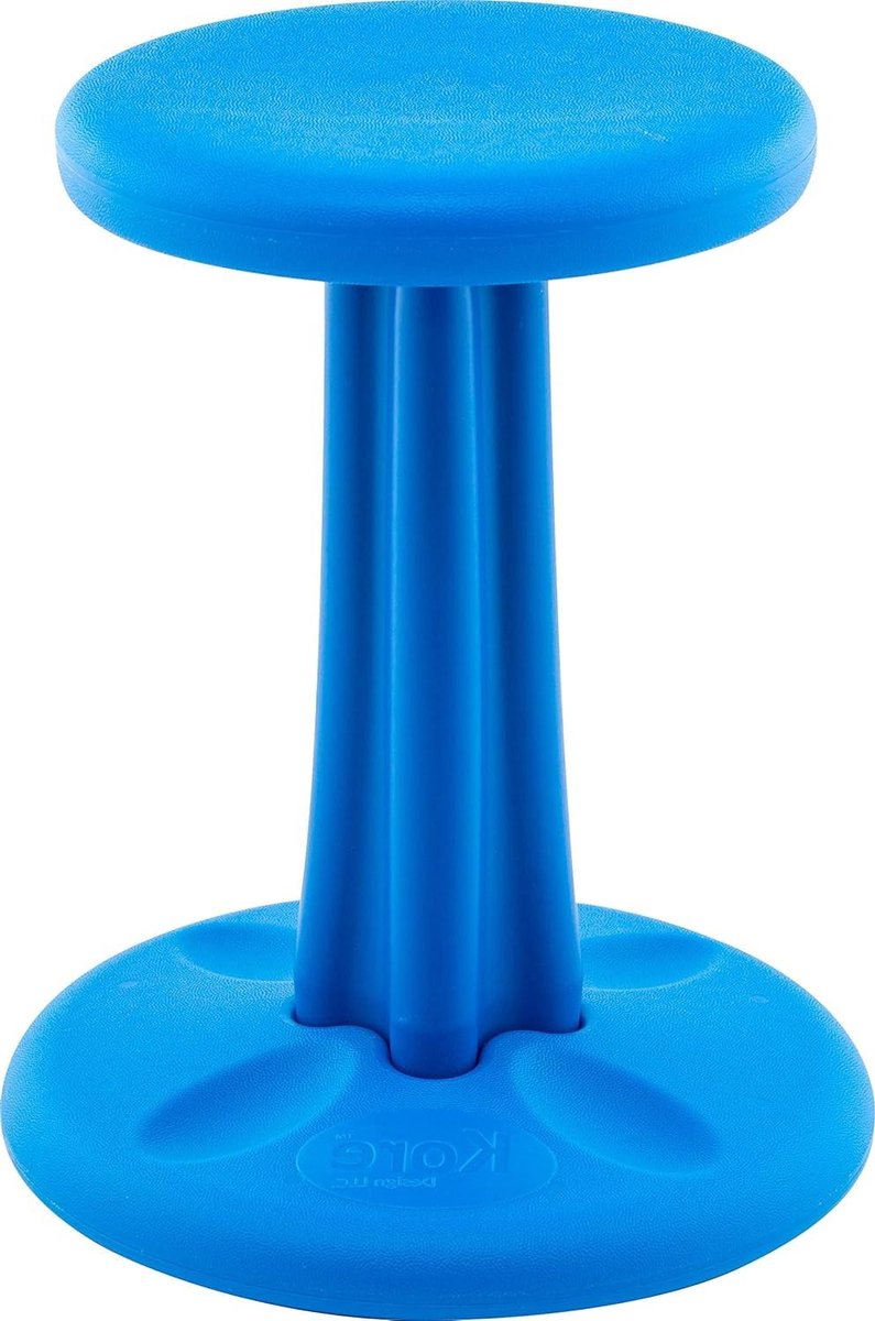Zitkruk - Actieve Zetel - Stimuleert Beweging - Anti-val Ring - 40 cm Hoog - Blauw